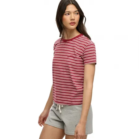 슈퍼드라이 에센셜 로고 Str 핏ted 반팔 티셔츠 142784833