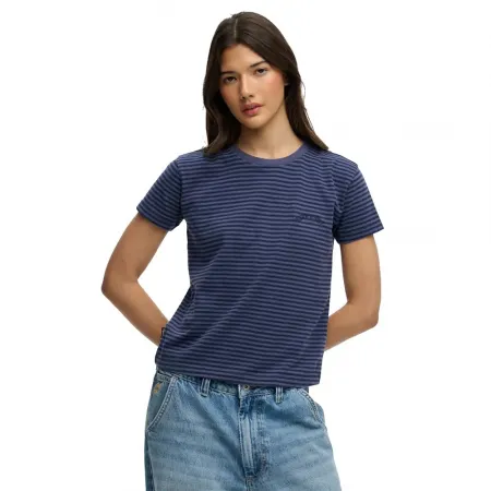 슈퍼드라이 에센셜 로고 Str 핏ted 반팔 티셔츠 142784836