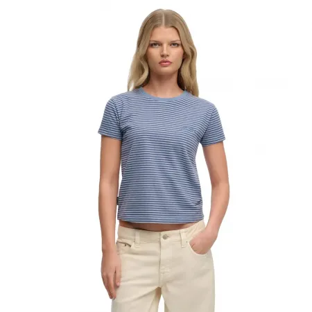 슈퍼드라이 에센셜 로고 Str 핏ted 반팔 티셔츠 142784837