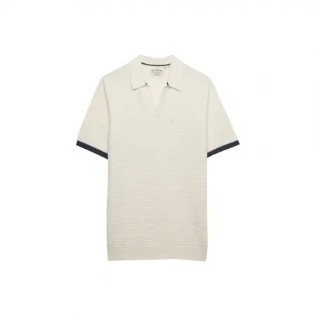 슈퍼드라이 Johnny Collar Knitted 반팔 폴로 셔츠 142784917