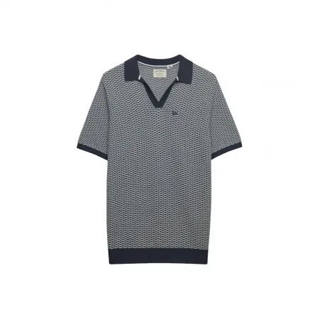 슈퍼드라이 Johnny Collar Knitted 반팔 폴로 셔츠 142784918