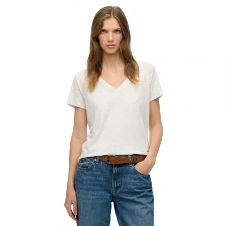 슈퍼드라이 스튜디오s Slub 엠브로이더드 Vee 반팔 티셔츠 142785174