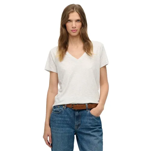 슈퍼드라이 Studios Slub Embroidered Vee 반팔 티셔츠 142785174