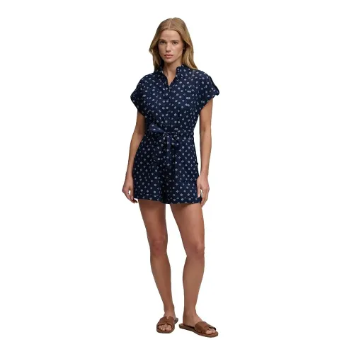 슈퍼드라이 Belted 유틸리티 Playsuit 반팔 롬퍼 142797605