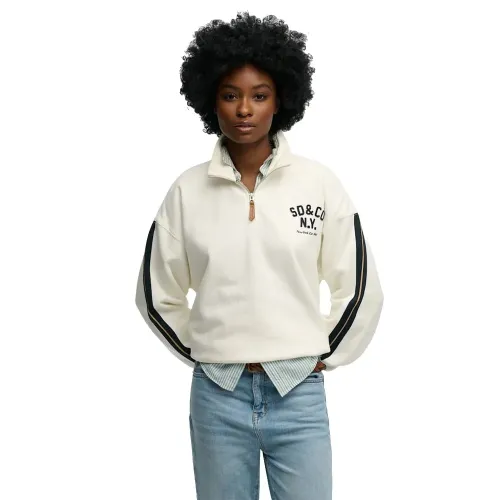 슈퍼드라이 컨트리 Club Applique 하프 지퍼 스웨터 142797634