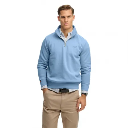 슈퍼드라이 에센셜 로고 하프 지퍼 스웨터 142797674