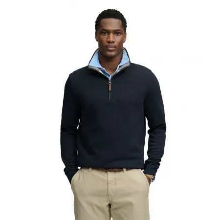 슈퍼드라이 에센셜 Pique 하프 지퍼 스웨터 142797693