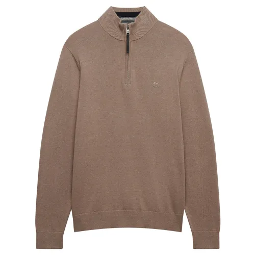 슈퍼드라이 에센셜 하프 지퍼 스웨터 142797697