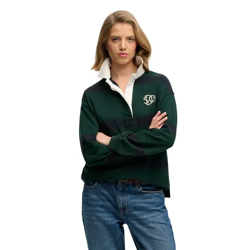 슈퍼드라이 Heritage Stripe Rugby 긴 소매 폴로 142797714