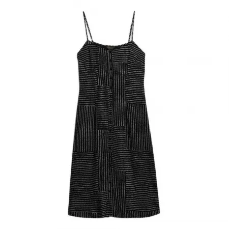 슈퍼드라이 Print Button Down Cami 나시 미디 원피스 142797802