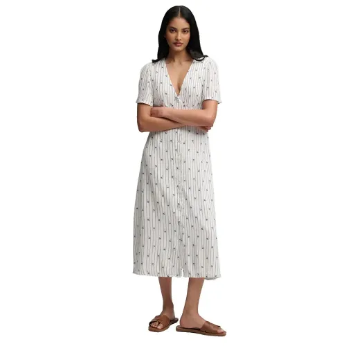 슈퍼드라이 Print Button Tea 반팔 미디 원피스 142797804