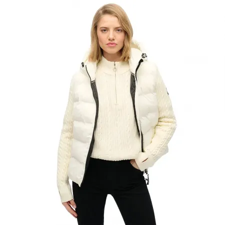 슈퍼드라이 Cable Knit Sleeve Hybrid 조끼 142824810