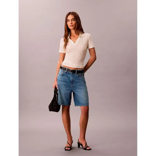 캘빈클라인 LV047C769G Linen 반바지 142871399