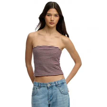 슈퍼드라이 Athletics 에센셜 Stripe 저지 나시 상의 142901332