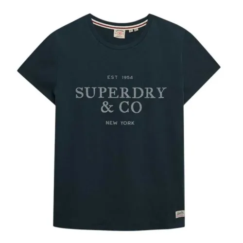 슈퍼드라이 Luxe 캐주얼 클래식 반팔 티셔츠 142901348