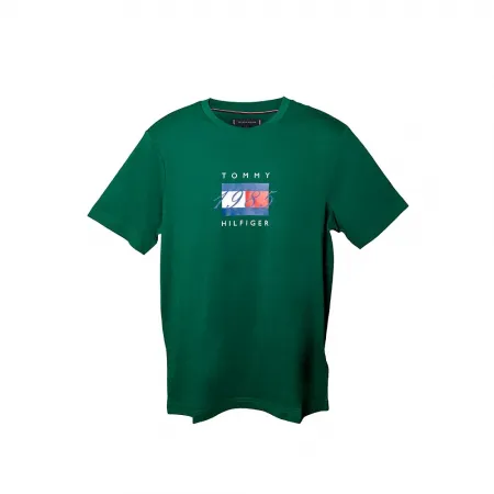 타미힐피거 리니어 Flag 그래픽 반팔 티셔츠 142955283