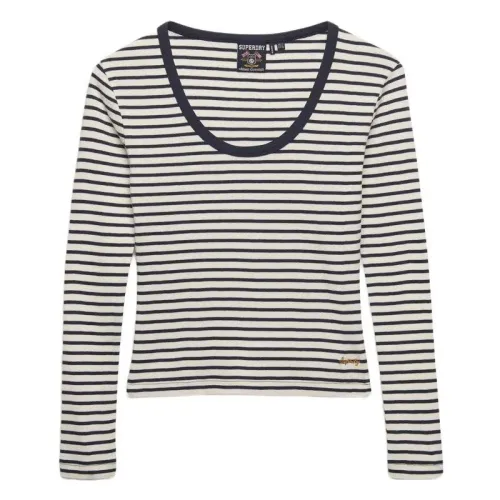 슈퍼드라이 Athletic 에센셜 Striped 긴팔 티셔츠 142979785