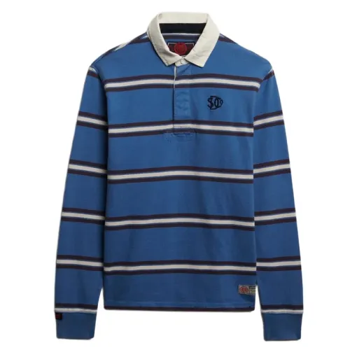 슈퍼드라이 빈티지 Athletic Stripe Rugby 긴 소매 폴로 143015431