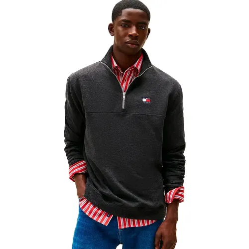 타미힐피거 Badge Regluar Fit 하프 지퍼 스웨터 143021733