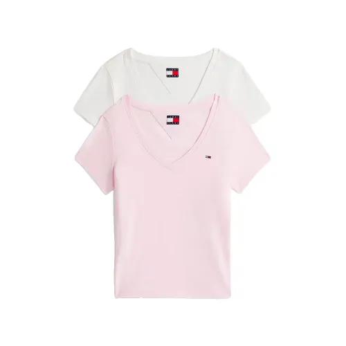 타미힐피거 DW0DW21367 반팔 V넥 티셔츠 2 팩 143021876