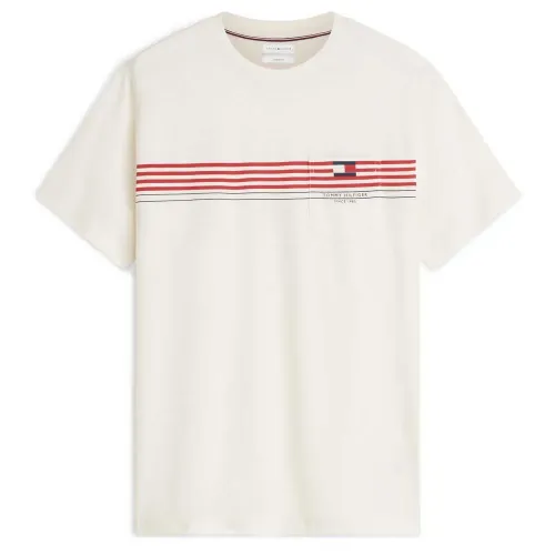 타미힐피거 Placed Stripe 반팔 티셔츠 143038193