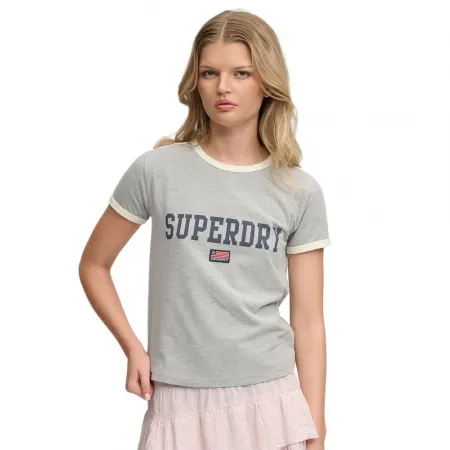 슈퍼드라이 Athletic 에센셜 Stripe 반팔 티셔츠 143062960