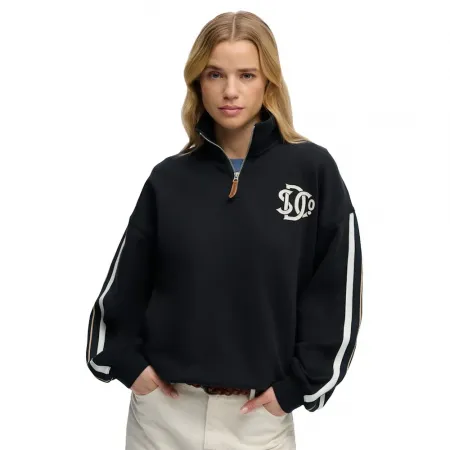 슈퍼드라이 컨트리 클럽 Applique 하프 지퍼 스웨터 143062987