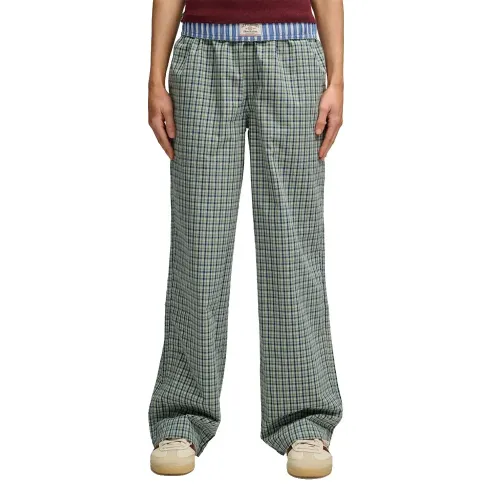 슈퍼드라이 Mini Check 코튼 바지 143063044