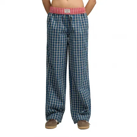 슈퍼드라이 Mini Check 코튼 바지 143063045