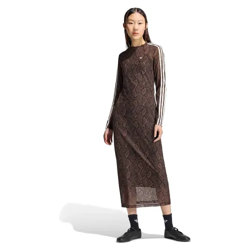 아디다스 Snake Print Maxi 긴팔 긴 원피스 143085214