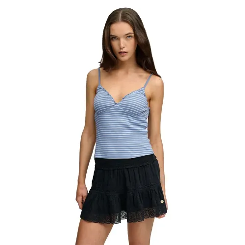 슈퍼드라이 Athletic 에센셜 V Neck Waffle Cami 나시 상의 143124429