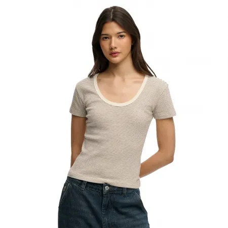 슈퍼드라이 Athletics 에센셜 Striped 반팔 티셔츠 143124434