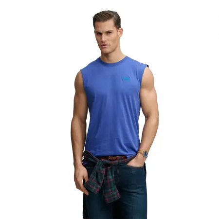 슈퍼드라이 에센셜 로고 Unbrushed 나시 티셔츠 143124454