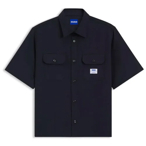 휴고 보스 Ekyno 10260730 BLUE 반팔 셔츠 143146205