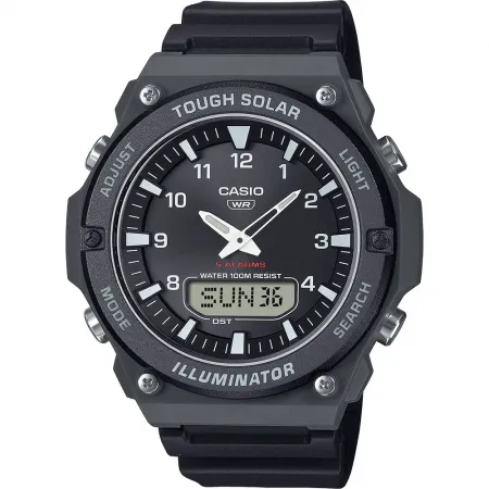 카시오 AQ-S820 46.6mm 10ATM Solar 쿼츠 아날로그-Digital 시계 143244504