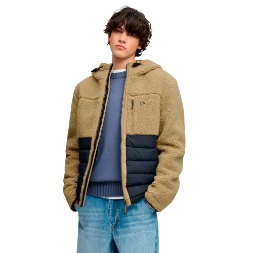 슈퍼드라이 Hood 아웃도어 Borg Quilt 하이브리드 자켓 143323933