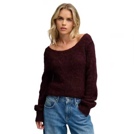 슈퍼드라이 Brushed Boat Neck 스웨터 143598777