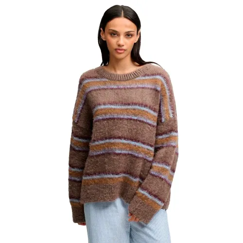 슈퍼드라이 Slouchy Brushed 스트라이프 스웨터 143646199