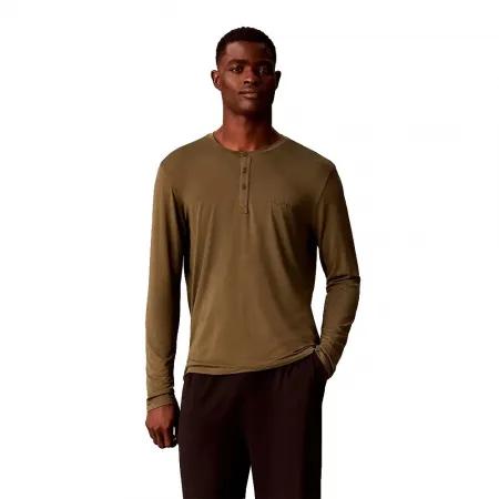 캘빈클라인 울트라 소프트 Modal Henley 긴팔 파자마 티셔츠 143682823