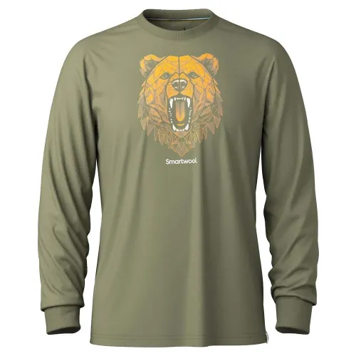 스마트울 Geometric Bear 그래픽 긴팔 티셔츠 2142293946