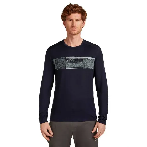 아이스브레이커 메리노 200 Oasis Crewe Elevation Line 긴팔 이너웨어 2142317139