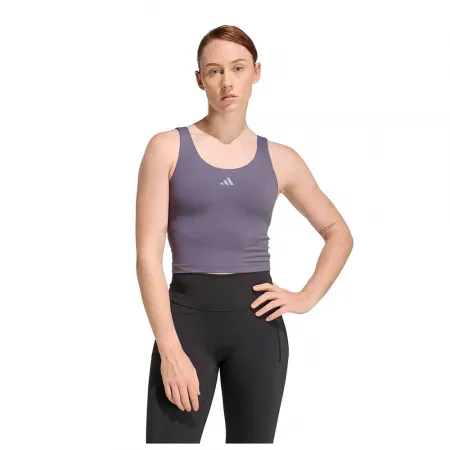 아디다스 3 Stripes Studio All Me 스포츠 탑 중간 지지력 2142665864