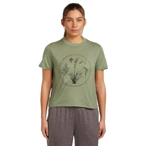 아이스브레이커 메리노 150 Tech Lite Crop Seed Story 반팔 티셔츠 2143012104