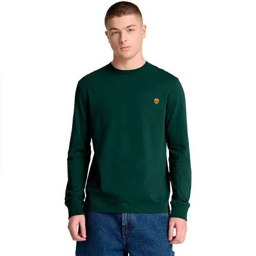 팀버랜드 Dunstan River Tree Embroidered 슬림 긴팔 티셔츠 2143338894