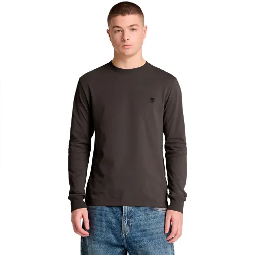 팀버랜드 Dunstan River Tree Embroidered 슬림 긴팔 티셔츠 2143338895