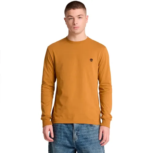 팀버랜드 Dunstan River Tree Embroidered 슬림 긴팔 티셔츠 2143338896