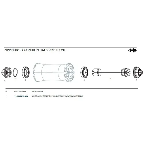 ZIPP NSW Cognition 프론트 허브 액슬 3136474328