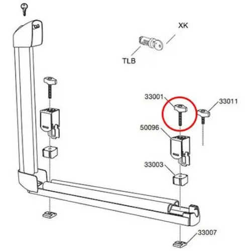 툴레 Screw M6x35 mm 33001 725/728 예비 부품 3136934460