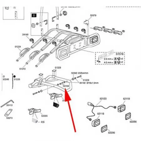 툴레 Bolt M8 34168 9101/01/02/07/08 예비 부품 3136934478