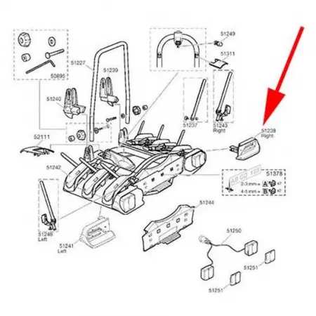 툴레 라이트 Lamp Frame 51238 EuroWay 920 예비 부품 3136934585